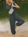 Casual Cotton Pocket Jumpsuit
