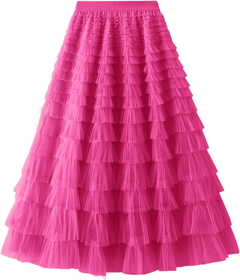 Layered Tulle Maxi Skirt
