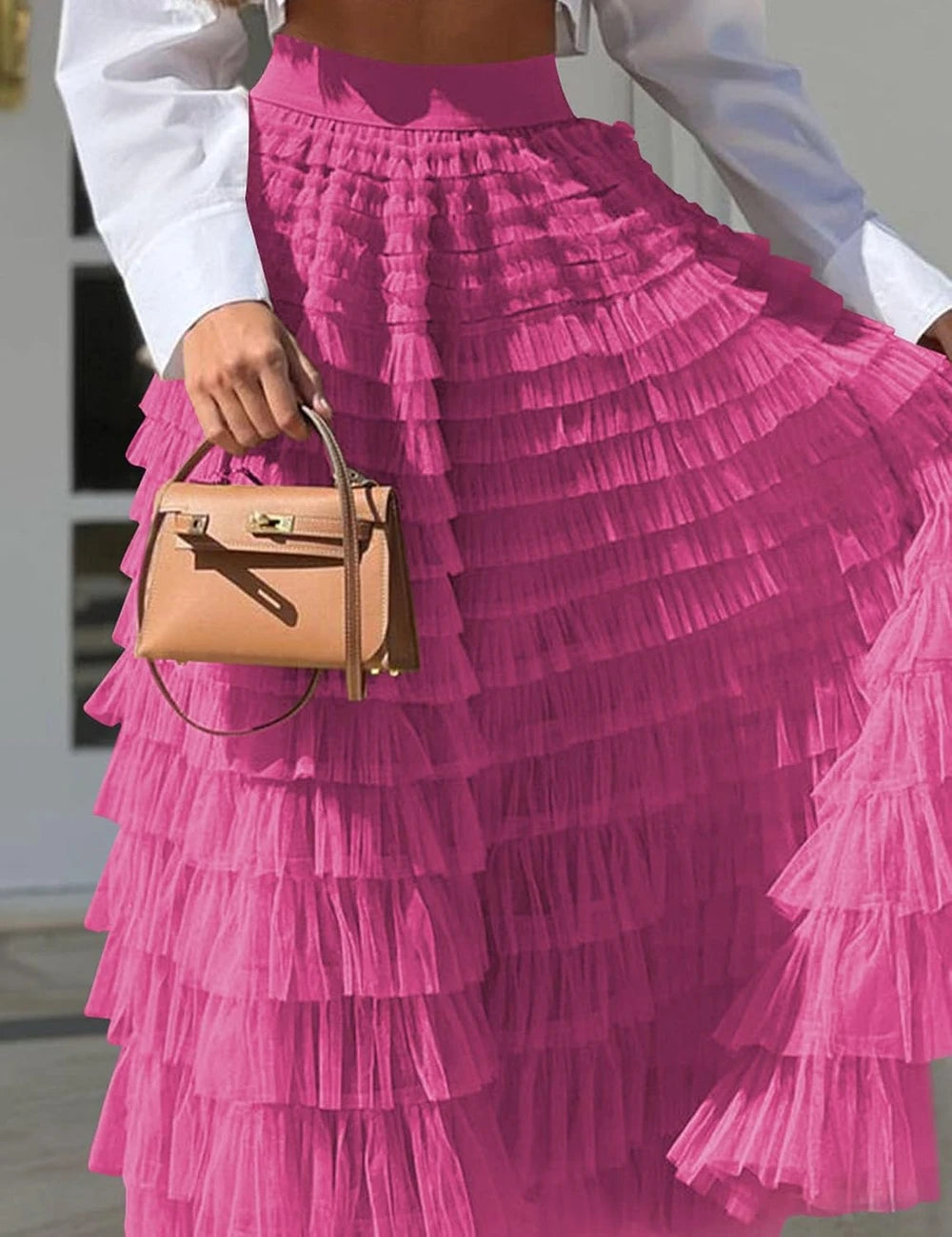 Layered Tulle Maxi Skirt