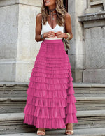 Layered Tulle Maxi Skirt