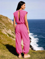 Casual Cotton Pocket Jumpsuit