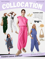 Casual Cotton Pocket Jumpsuit