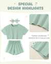 Checkered Cotton Toddler Girl Outfit Set