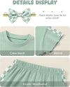 Checkered Cotton Toddler Girl Outfit Set