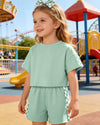 Checkered Cotton Toddler Girl Outfit Set