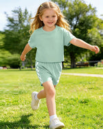 Checkered Cotton Toddler Girl Outfit Set