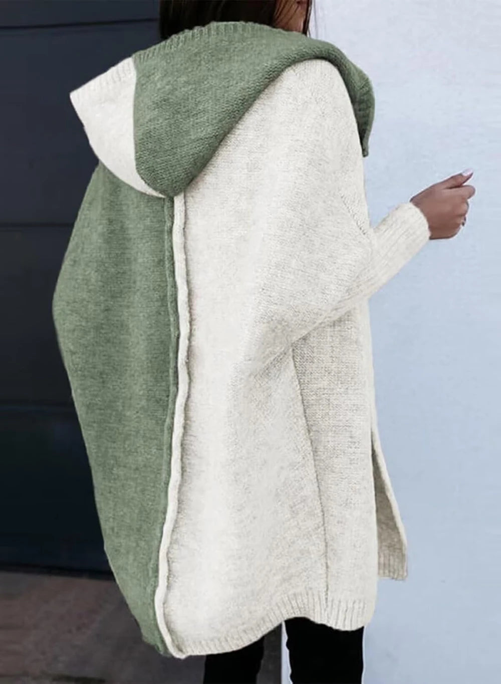 Hooded Knit Cardigan Sweater