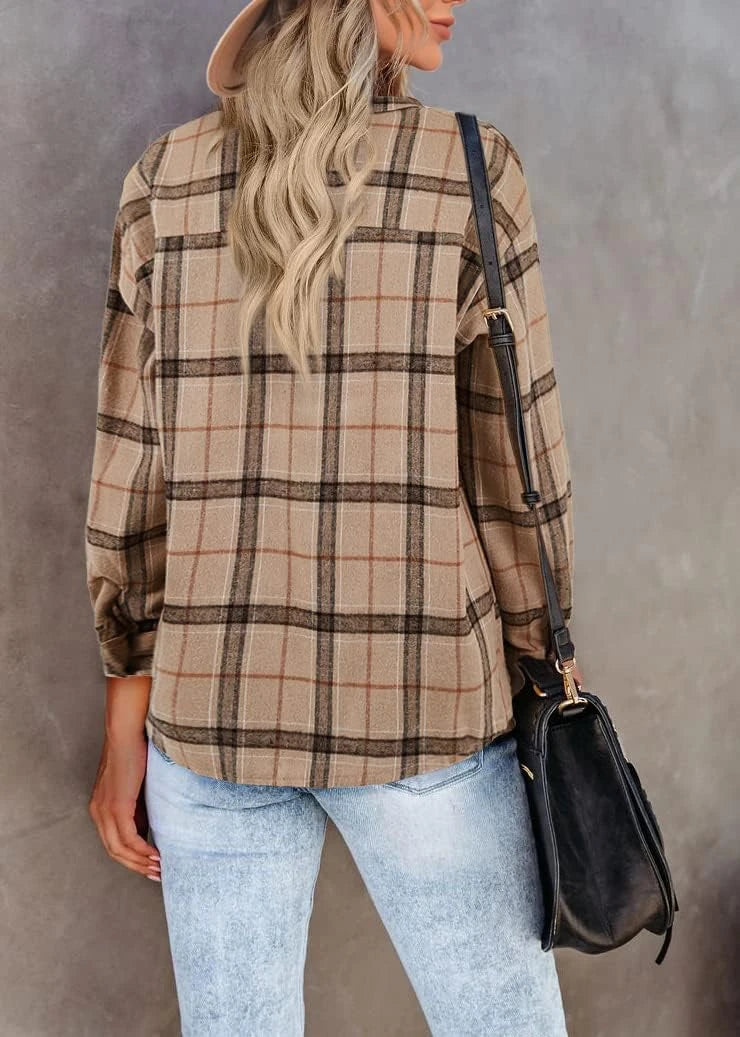 Oversized Plaid Flannel Shirt