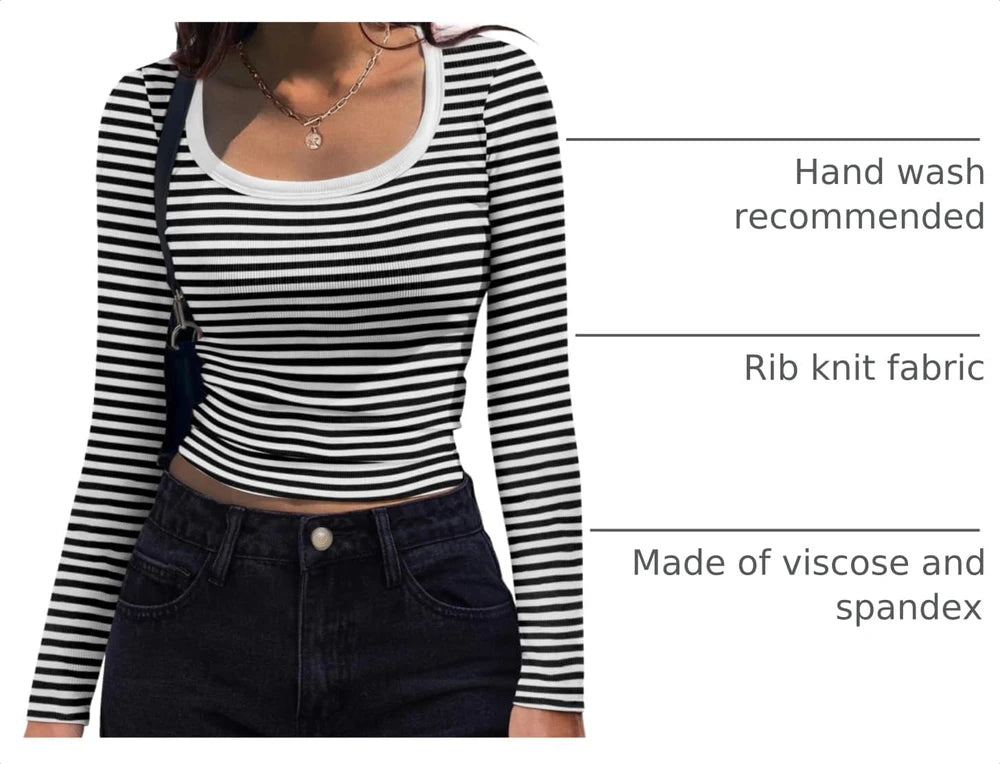 Rib Knit Scoop Neck Top