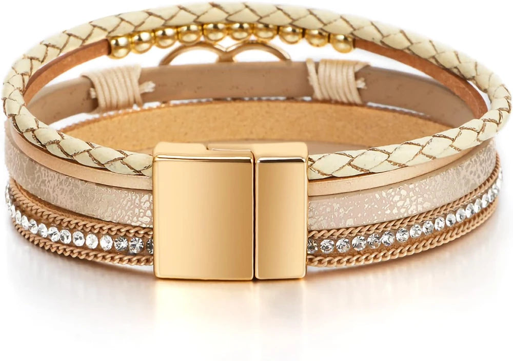 Boho Leather Wrap Bracelet