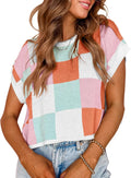 Color Block Knit Crop Top