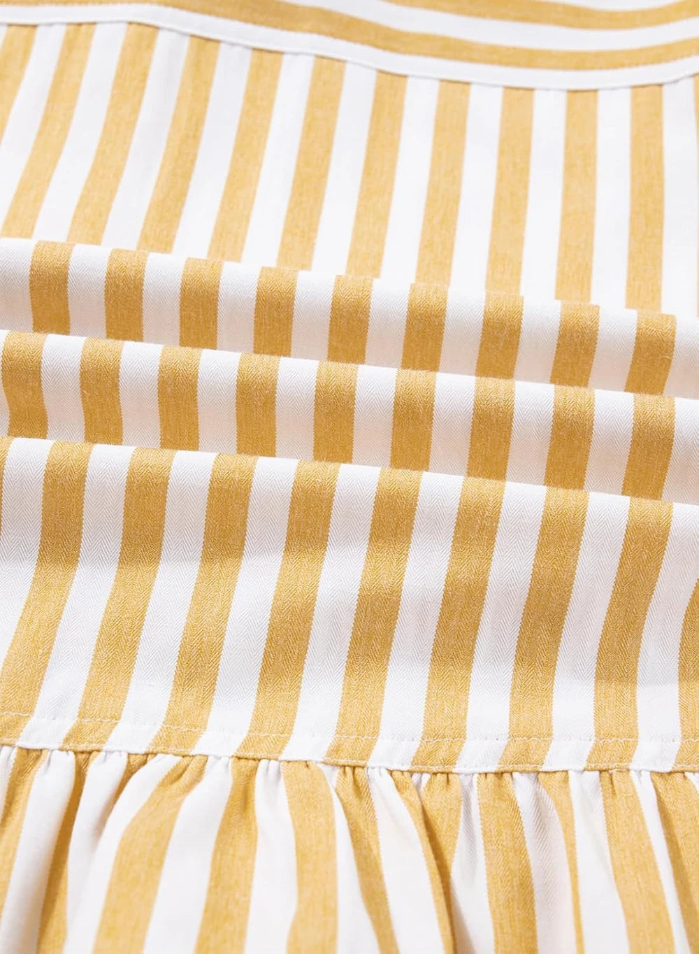 Striped Peplum Babydoll Shirt