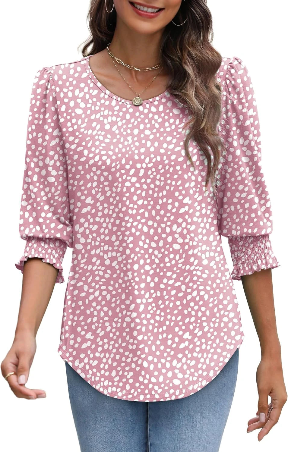Xieerduo Smocked Cuff Blouse