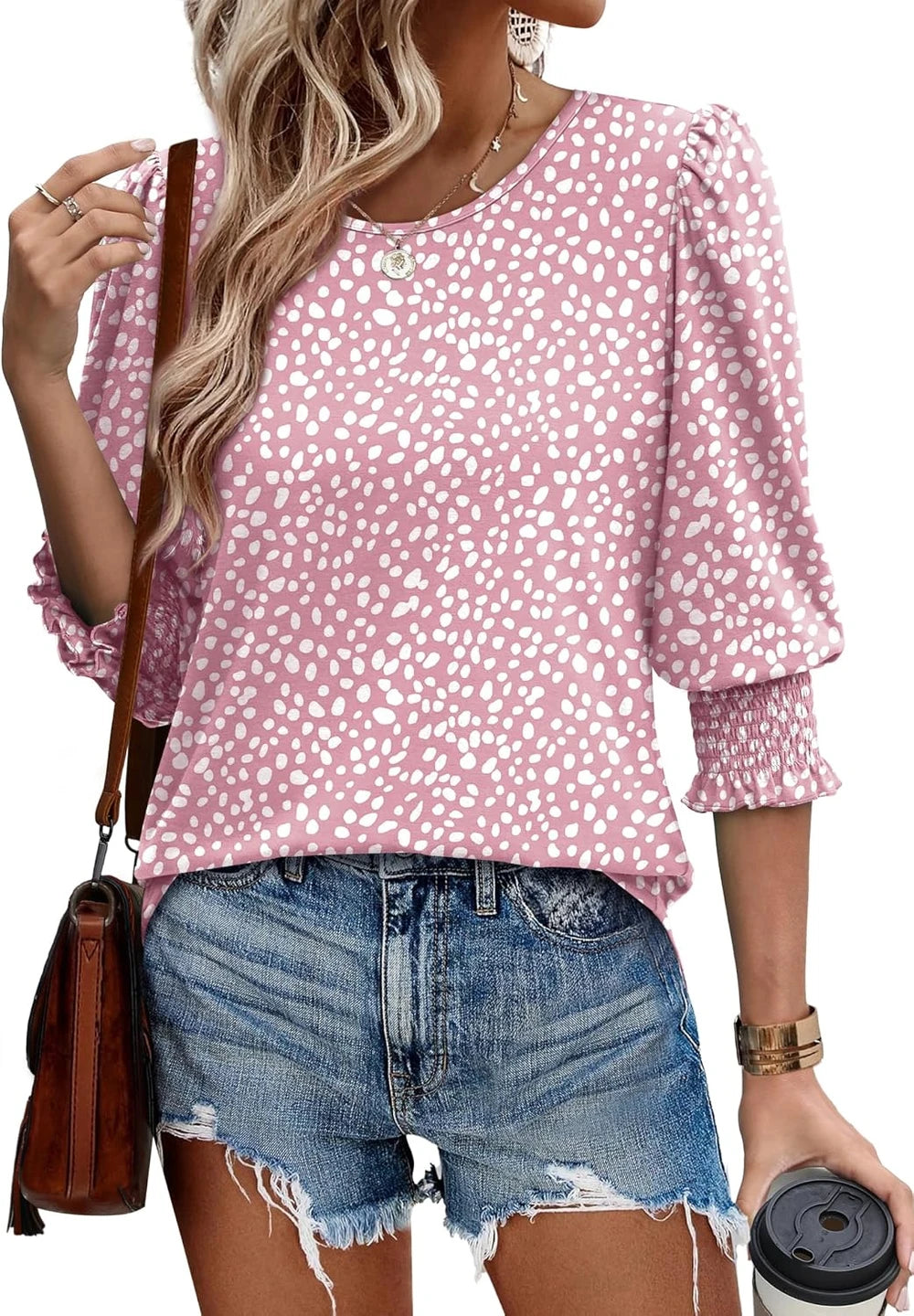 Xieerduo Smocked Cuff Blouse