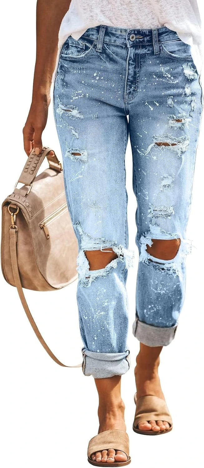Kunmi Distressed Boyfriend Jeans