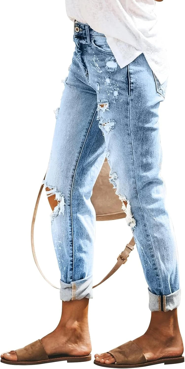 Kunmi Distressed Boyfriend Jeans