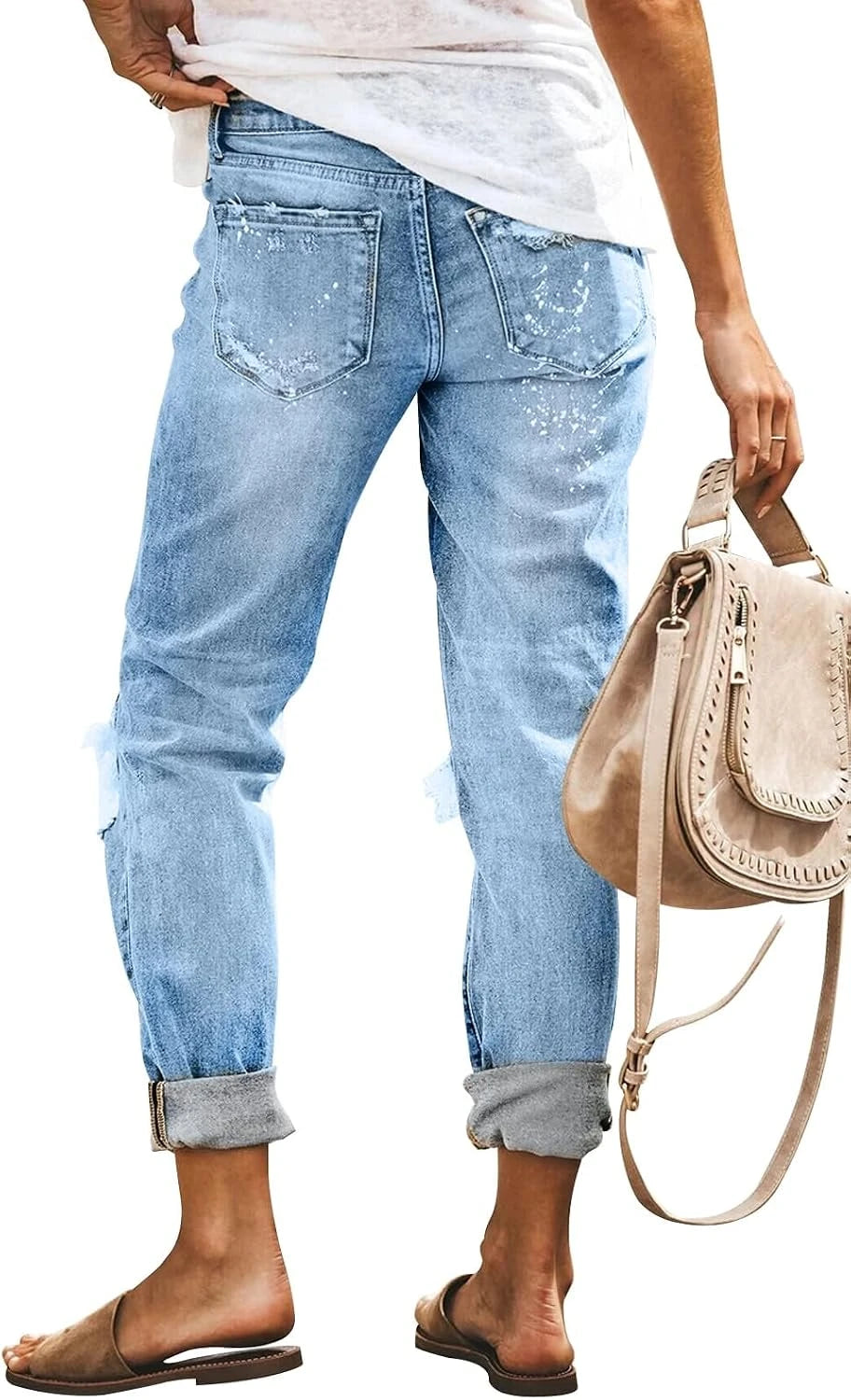 Kunmi Distressed Boyfriend Jeans