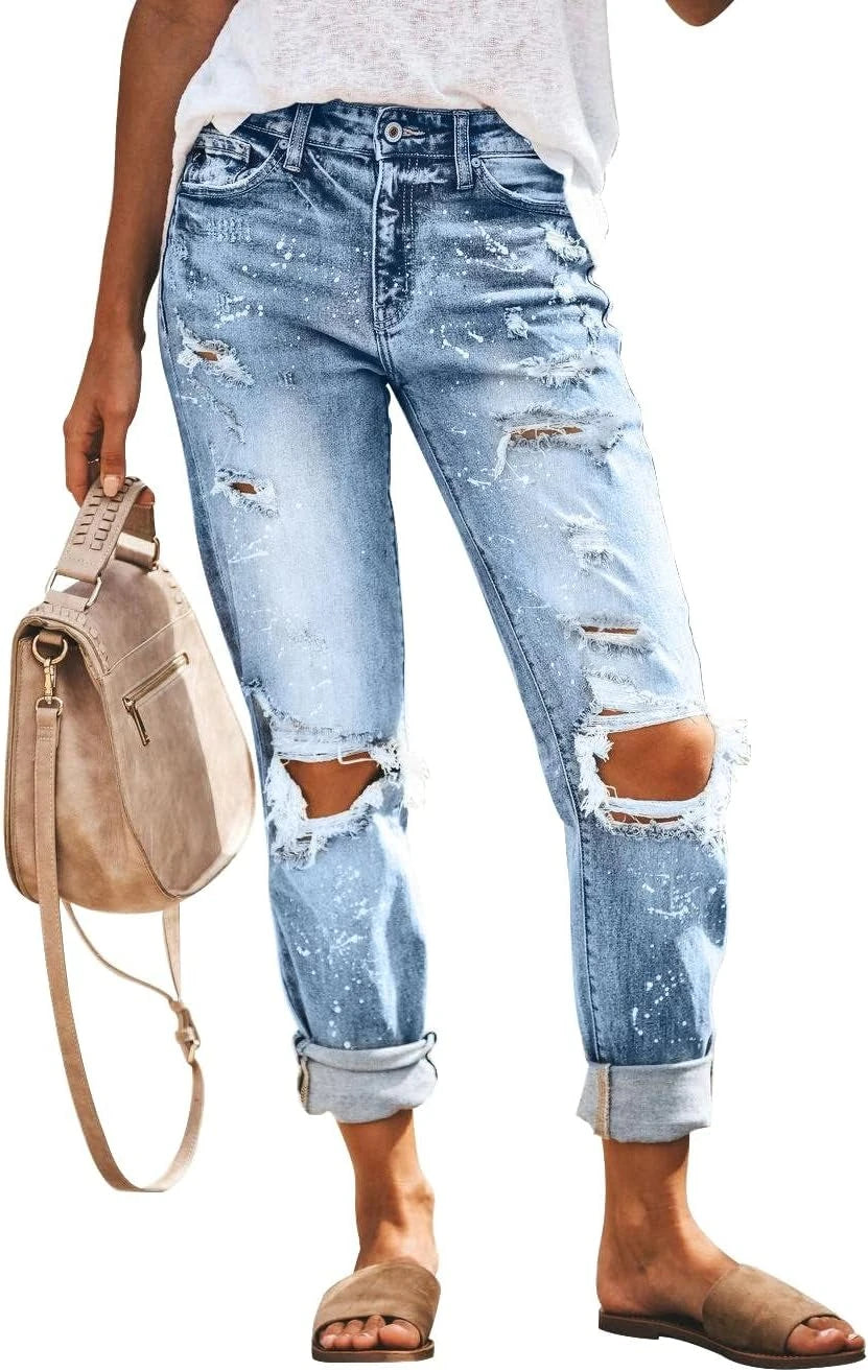 Kunmi Distressed Boyfriend Jeans