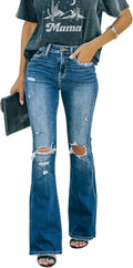 High Waisted Flare Stretch Jeans