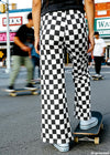 Loose Checkered Wide Leg Pants