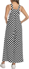 Checkered Wide Leg Overalls