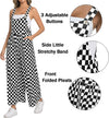 Checkered Wide Leg Overalls