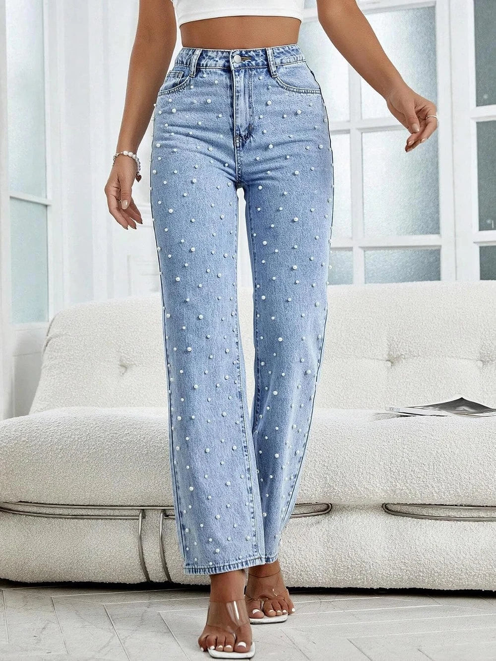 Kedera Wide Leg Denim Pants