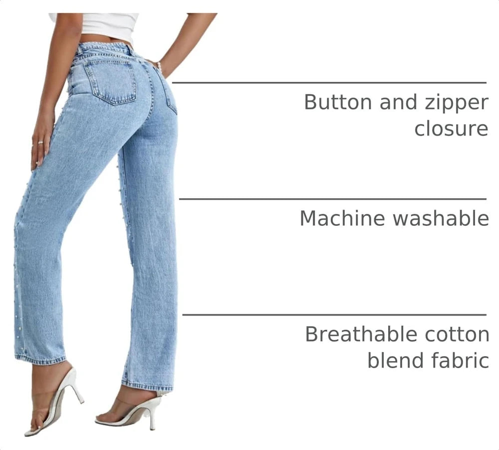 Kedera Wide Leg Denim Pants