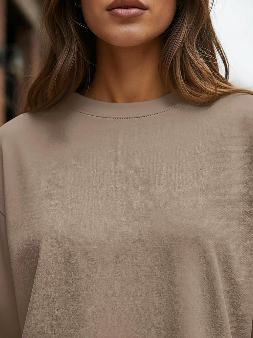 Oversized Long Sleeve Basic Tee