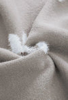 Fuzzy Knit V Neck Sweater