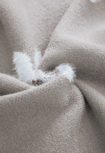 Fuzzy Knit V Neck Sweater