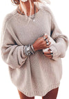 Oversized Mock Neck Knit Sweater