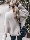 Oversized Mock Neck Knit Sweater