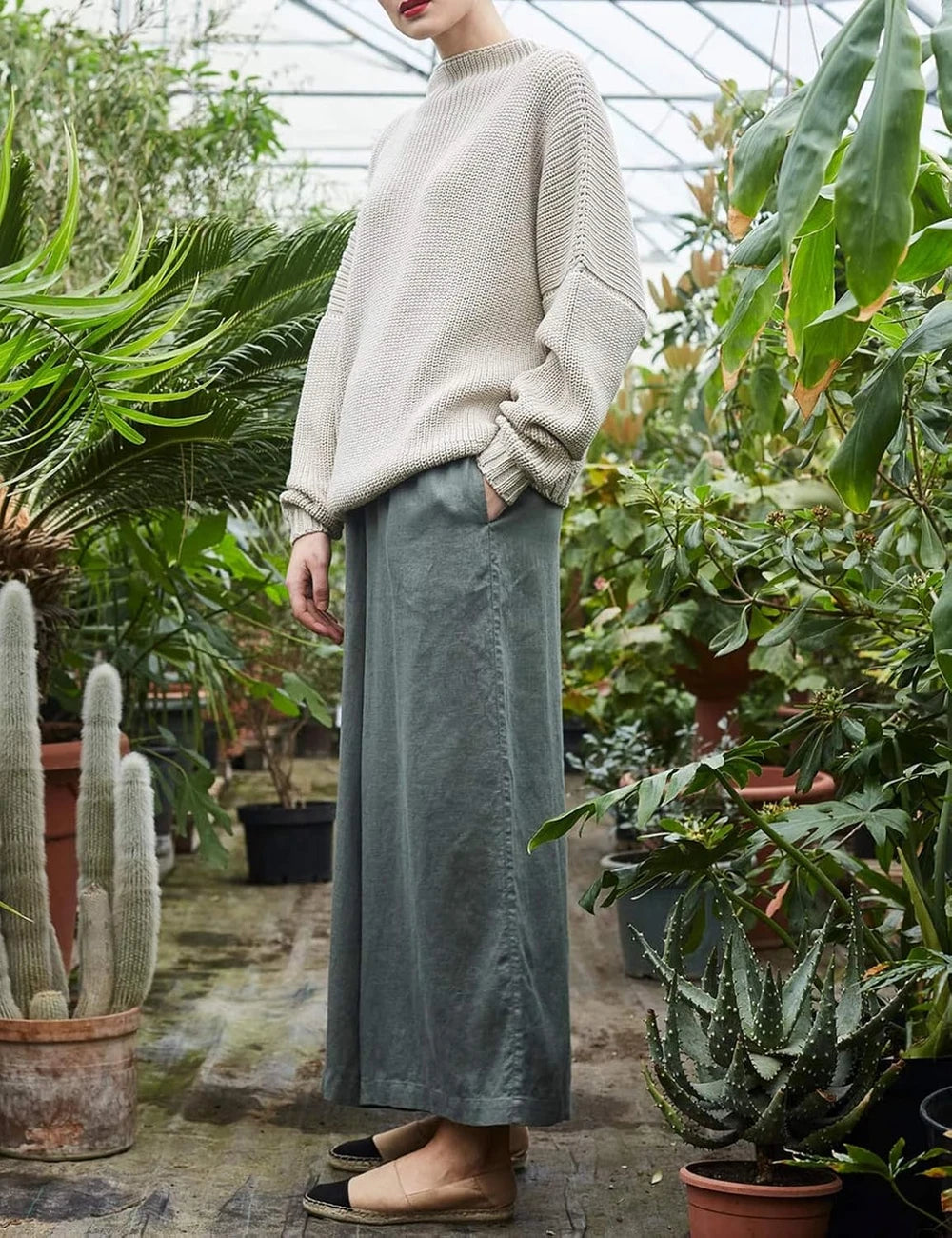 Oversized Mock Neck Knit Sweater