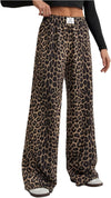 Leopard Wide Leg Trousers