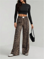 Leopard Wide Leg Trousers
