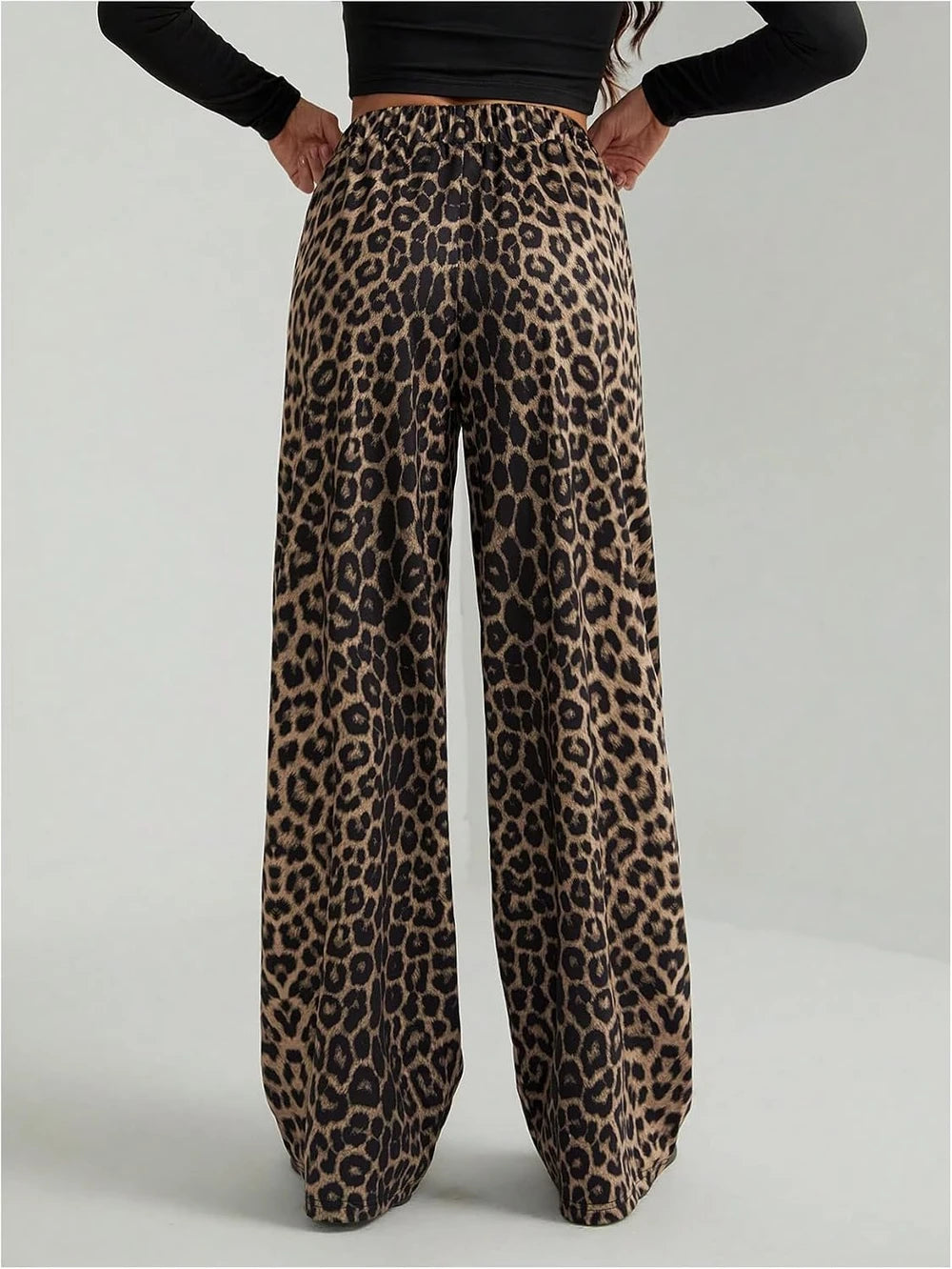 Leopard Wide Leg Trousers