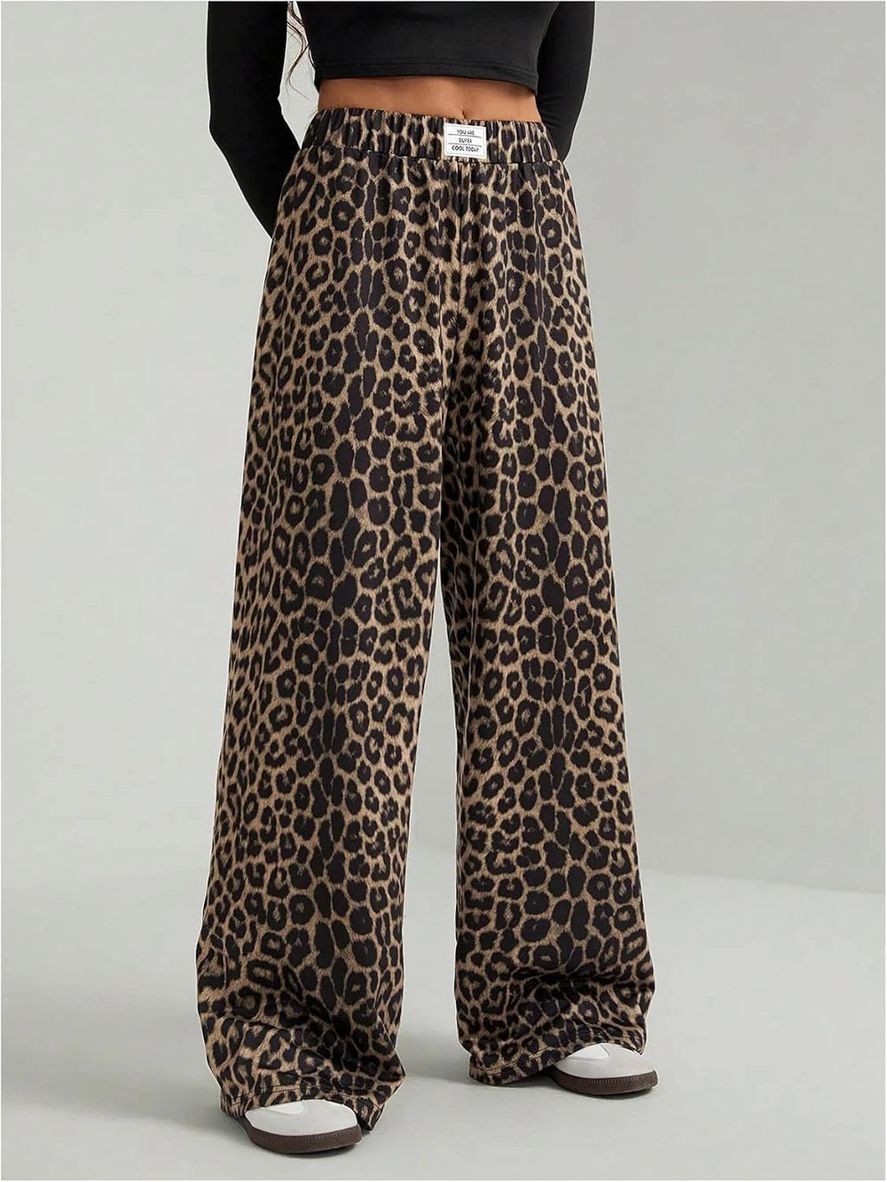 Leopard Wide Leg Trousers