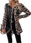 Leopard Print Sequin Blouse