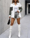 Oversized Sequin Denim Shacket
