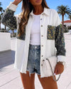 Oversized Sequin Denim Shacket