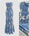Floral Halter Ruched Maxi Dress