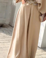 ChicMe Off Shoulder Wide Leg Pants Set