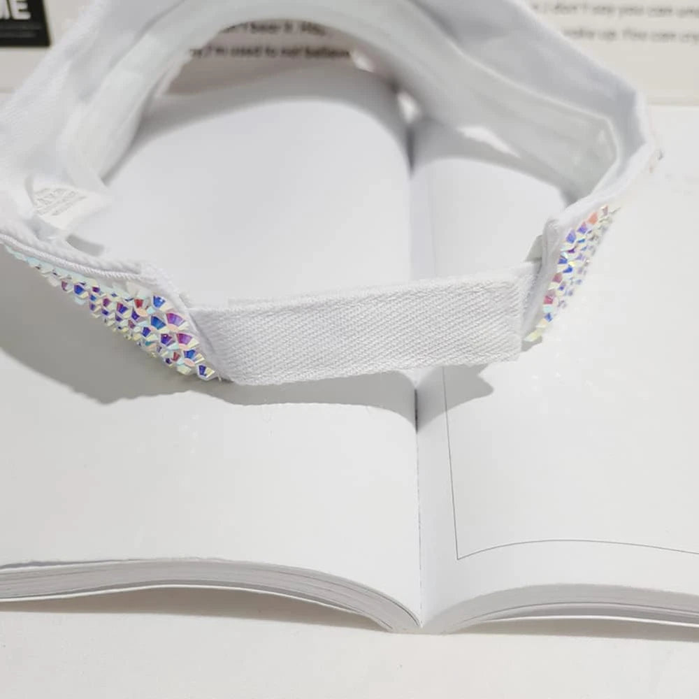 Shiny Rhinestone Sport Sun Visor