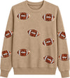 Oversized Sequin Football Sweatshirt