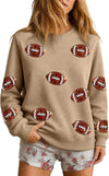 Oversized Sequin Football Sweatshirt
