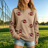 Oversized Sequin Football Sweatshirt