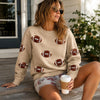 Oversized Sequin Football Sweatshirt