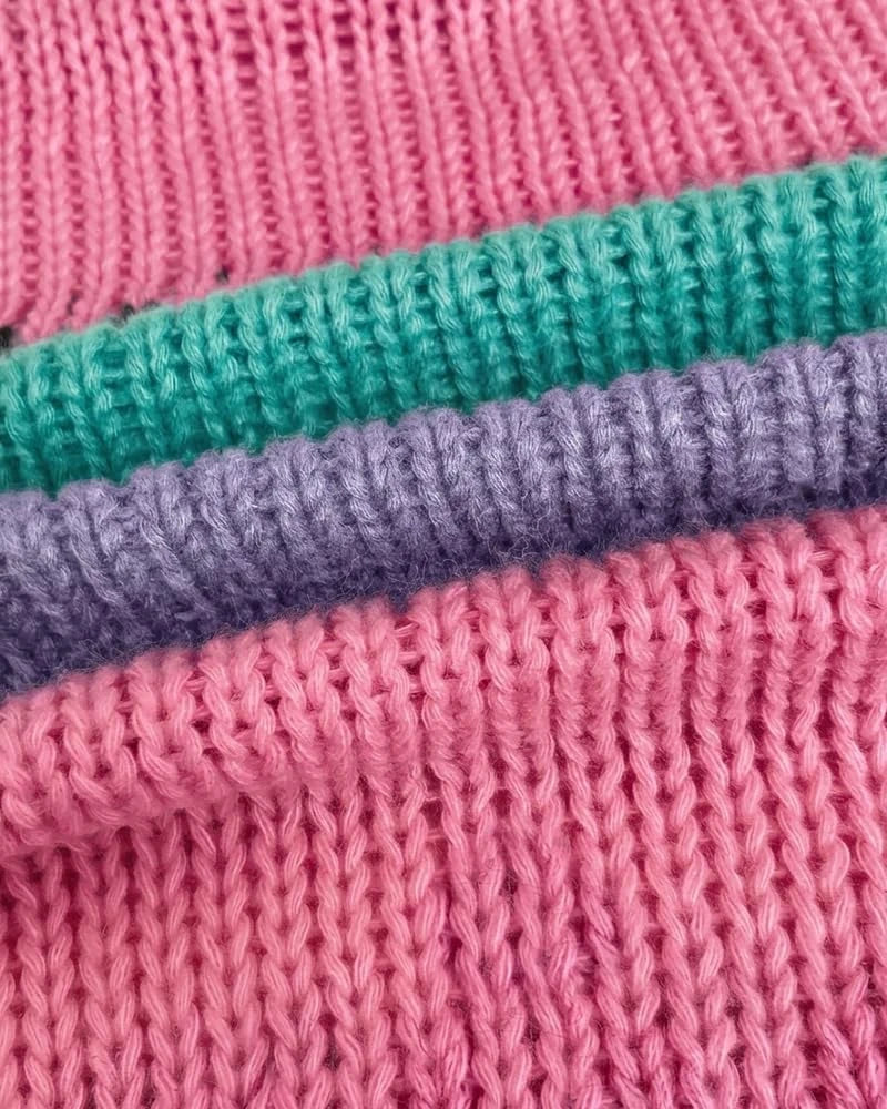 Chunky Knit Color Block Cardigan