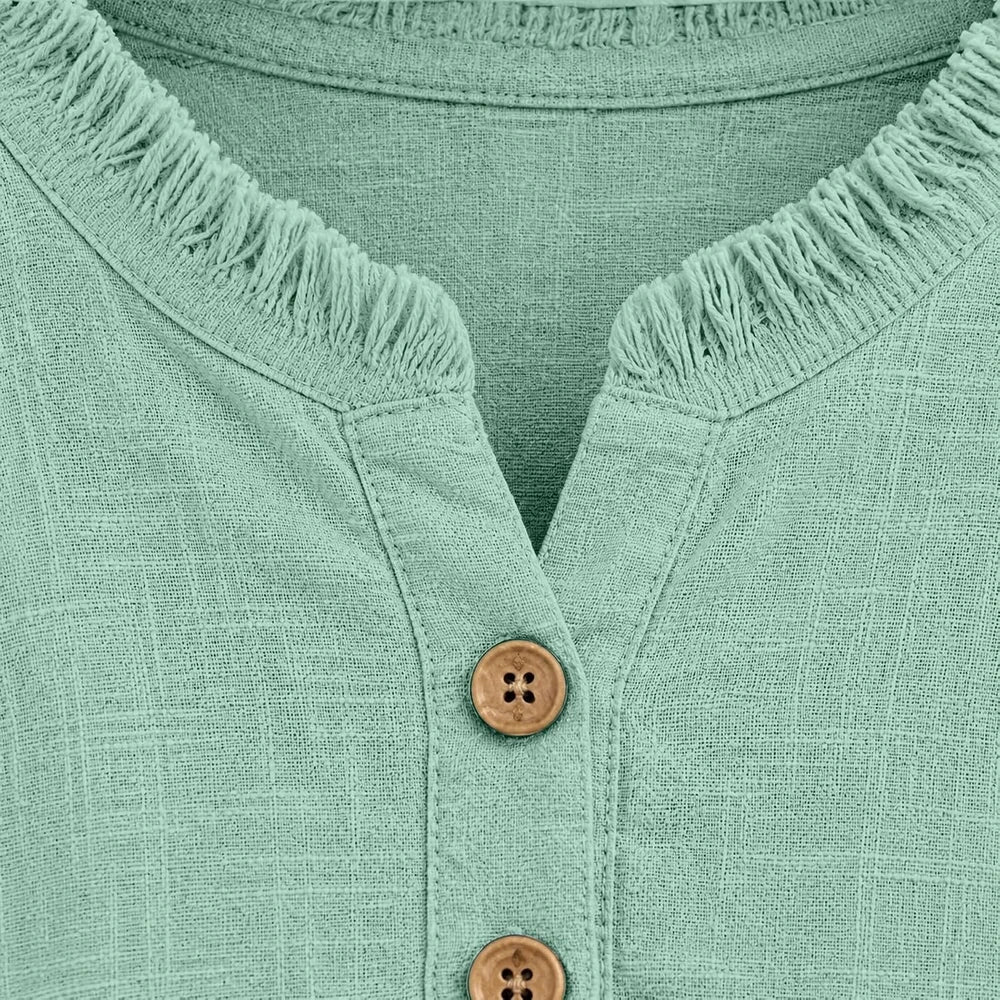 Cotton Linen Boho Blouse